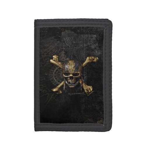 Pirates of the Caribbean Skull  Cross Bones Trifold Wallet