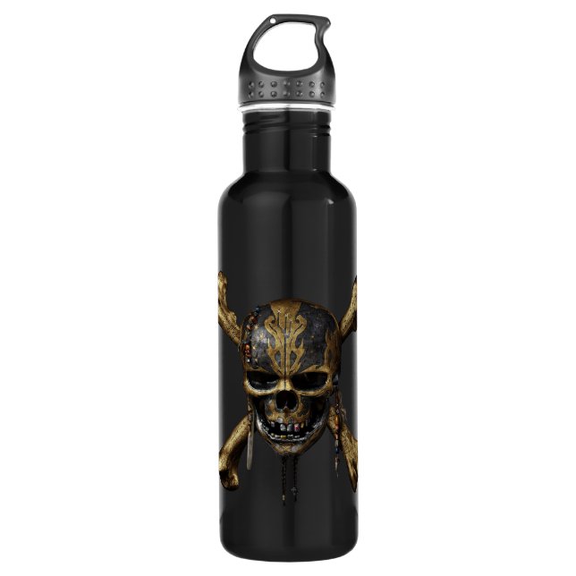 Pirates of the Caribbean Skull & Cross Bones Water Bottle (Front)