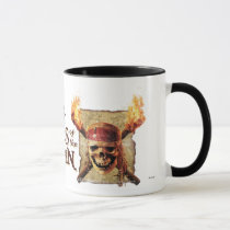 Pirates of the Caribbean Skull torches Logo Disney Mug
