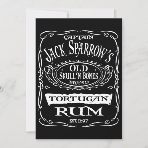 Pirates Of The Caribbean Tortugan Rum Jack Sparrow