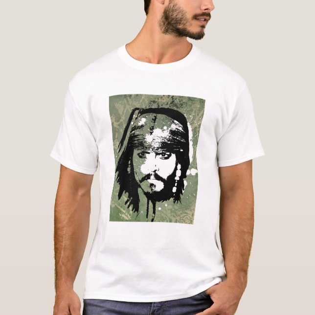 Pirates of the Caribbean's Jack Sparrow Grunge T-Shirt (Front)