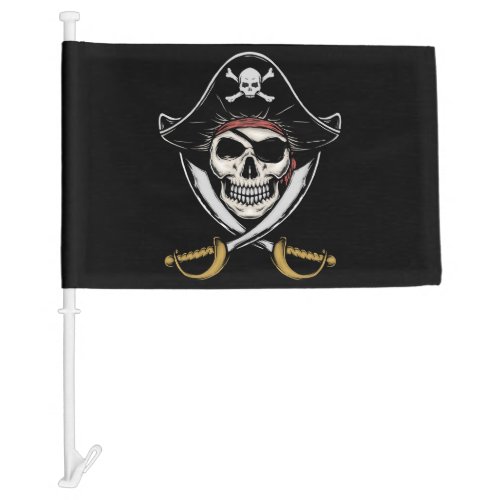 Pirates on Board Car Flag