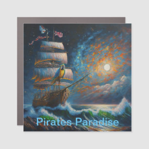 Pirate's Paradise Car Magnet