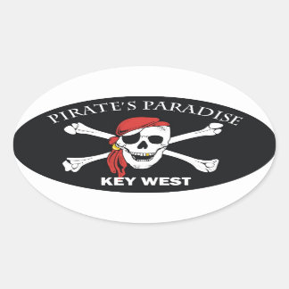 Pirates Paradise Oval Sticker