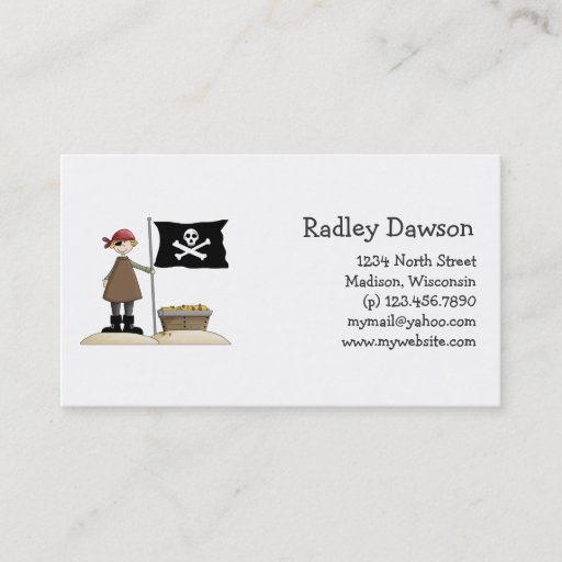 Customizable Pirates · Pirate, Flag &amp; Treasure Business Card Templates