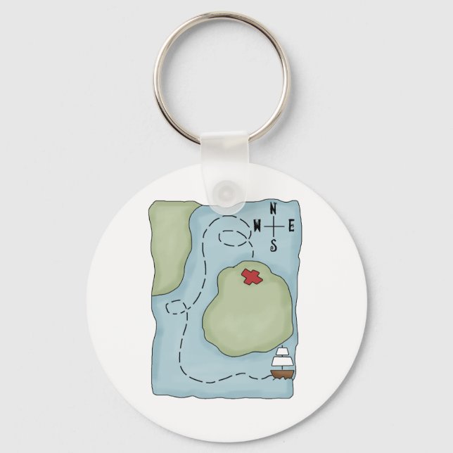 Pirates · Pirate Map Keychain (Front)