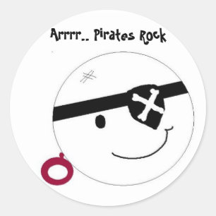 Pirates Rock Classic Round Sticker