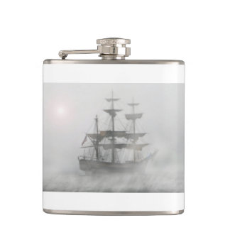 pirates ship flask