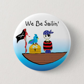 Pirates Ship With Treasure Pinback Button