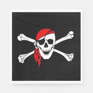Pirate's Skull and Crossbones Paper Napkins
