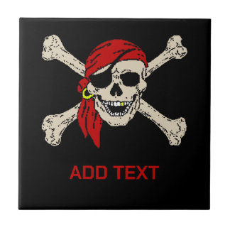 Pirates Skull personalize add text,Tile Ceramic Tile