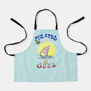 Pirates Soul Sailboat Nautical Sailing Apron