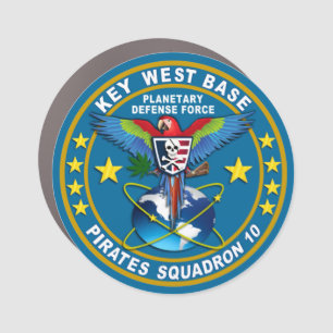 Pirates Squadron Round Car Magnet