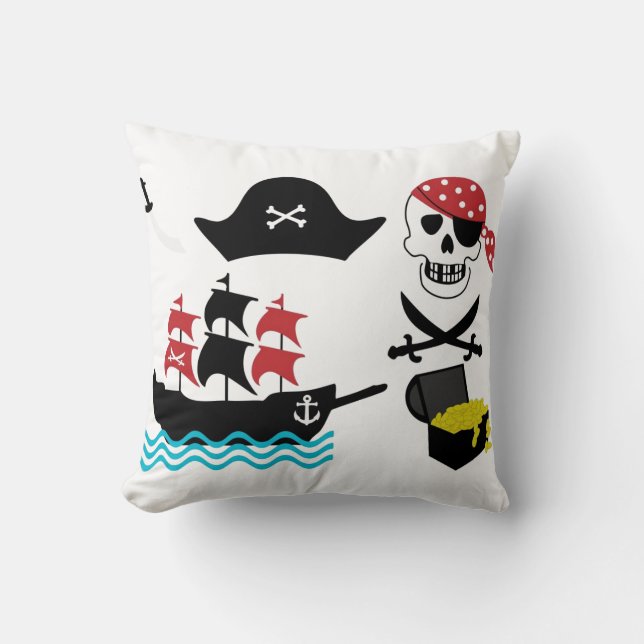 Pirates Throw Pillow (Front)