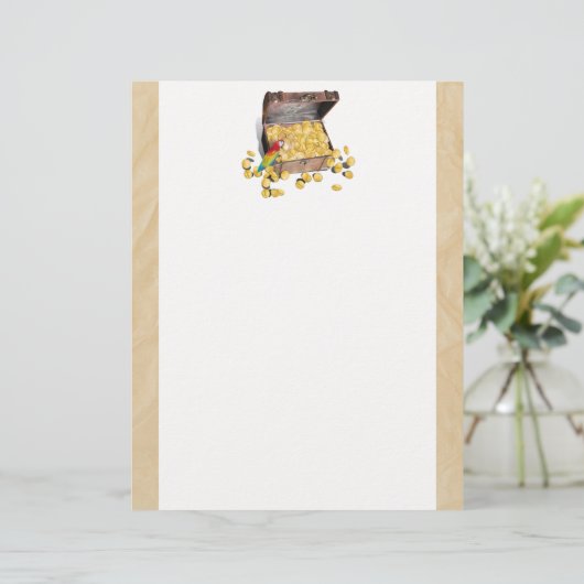 Pirate's Treasure Chest on Crinkle Paper (Standing Front)