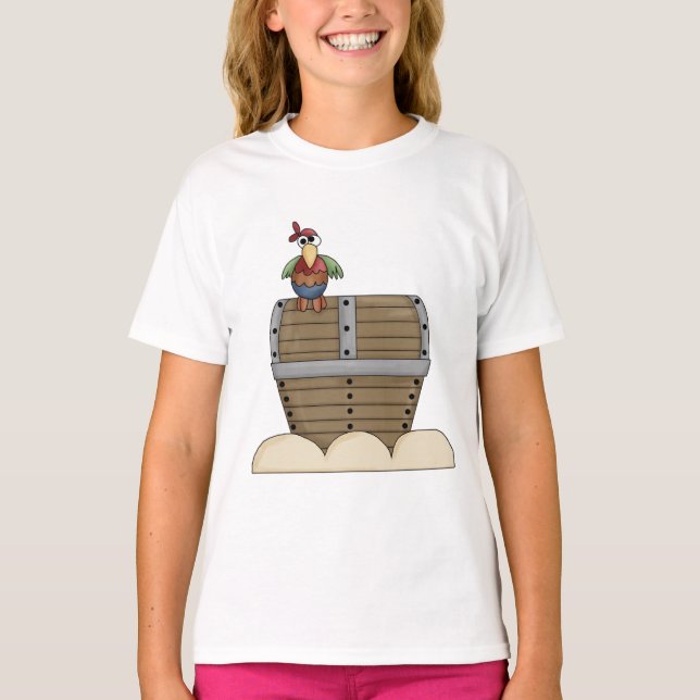 Pirates · Treasure Chest & Parrot T-Shirt (Front)