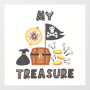 Pirate's Treasure Chest Window Cling