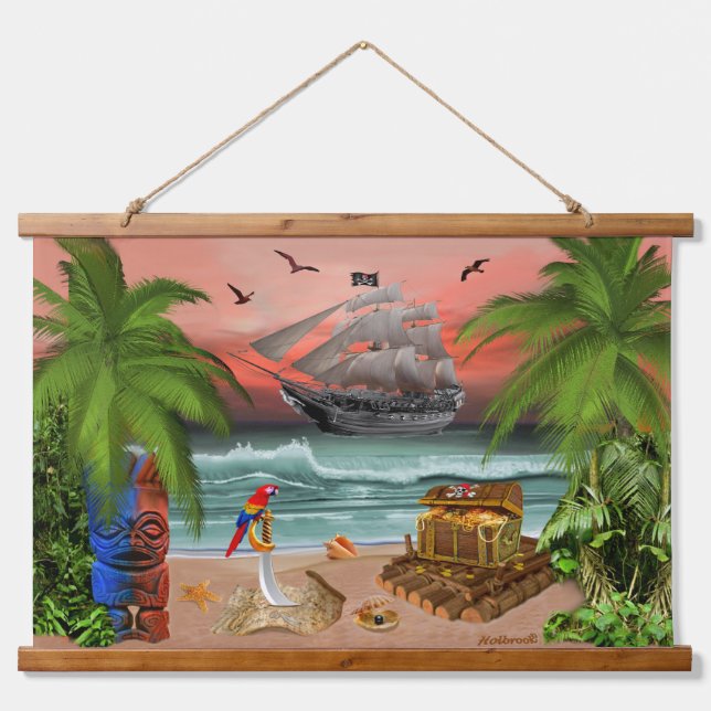 Pirates' Treasure Quest Hanging Tapestry (Front)