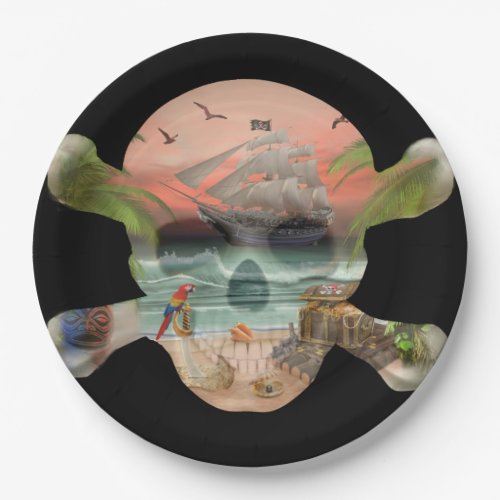 PIRATES TREASURE QUEST PAPER PLATES