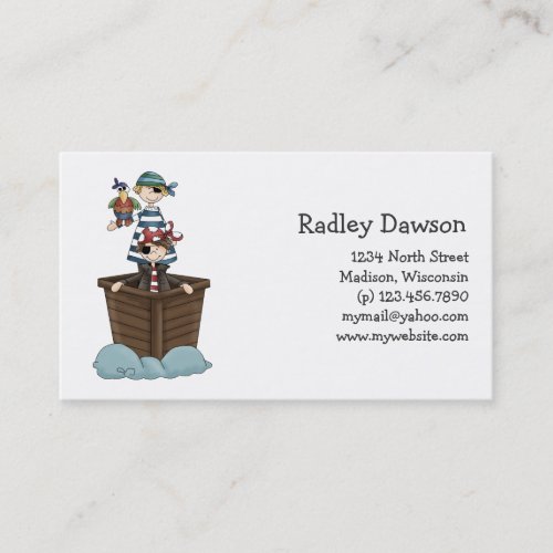 Pirates · Two Pirates in a Boat Business Card