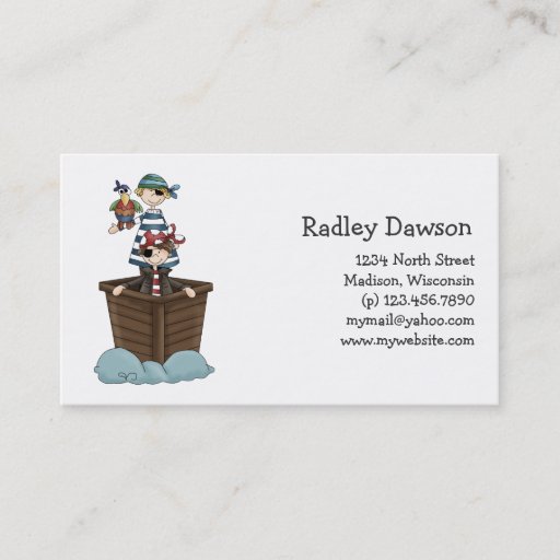 Customizable Pirates · Two Pirates in a Boat Business Card