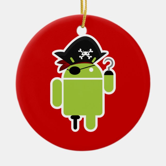 Pirates versus Ninjas Ceramic Ornament (Front)