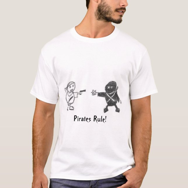 Pirates vs Ninjas T-Shirt (Front)