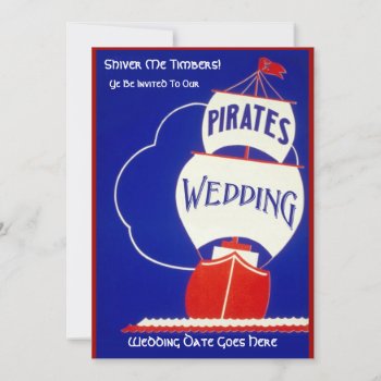 Pirates Wedding Invitation by VintageFactory at Zazzle