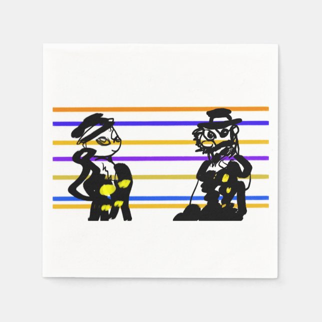 Pirates wedding  napkins (Front)