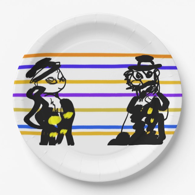 Pirates wedding  paper plates (Front)