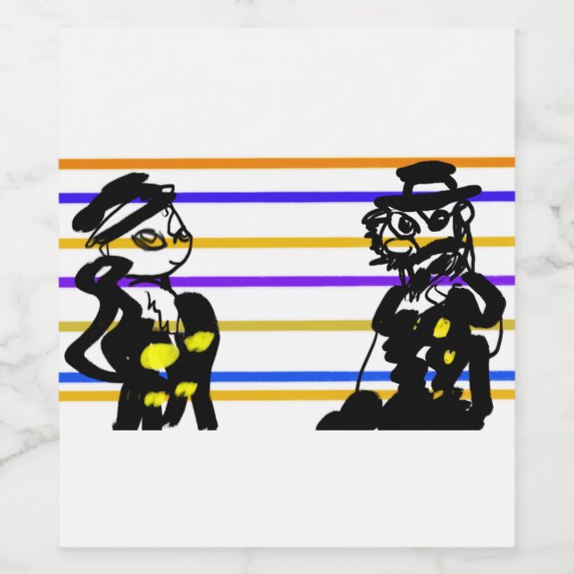 Pirates wedding  wine label (Single Label)