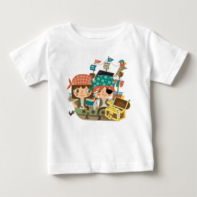 Pirates With Treasure Baby T-Shirt (Front)