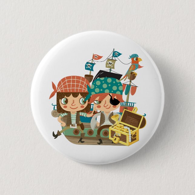 Pirates With Treasure Button (Front)
