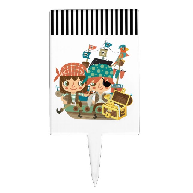 Pirates With Treasure Cake Topper (Front)