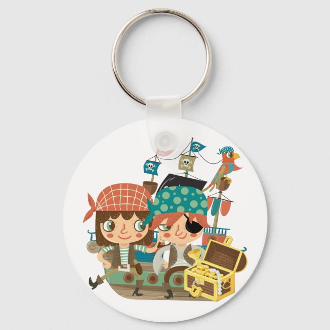 Pirates With Treasure Keychain (Front)