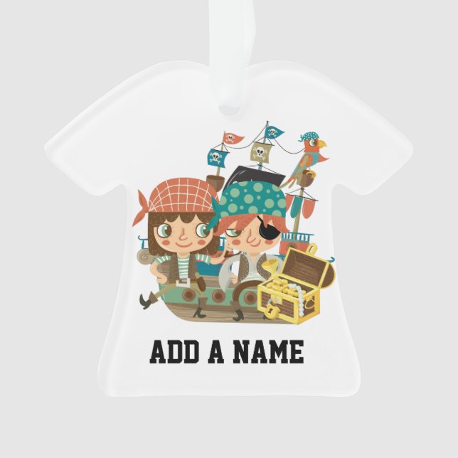 Pirates With Treasure Ornament (Front)