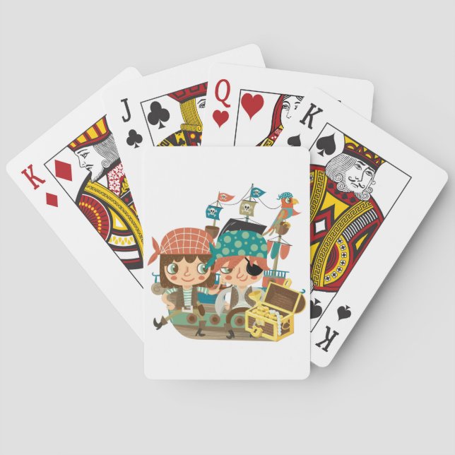 Pirates With Treasure Poker Cards (Back)