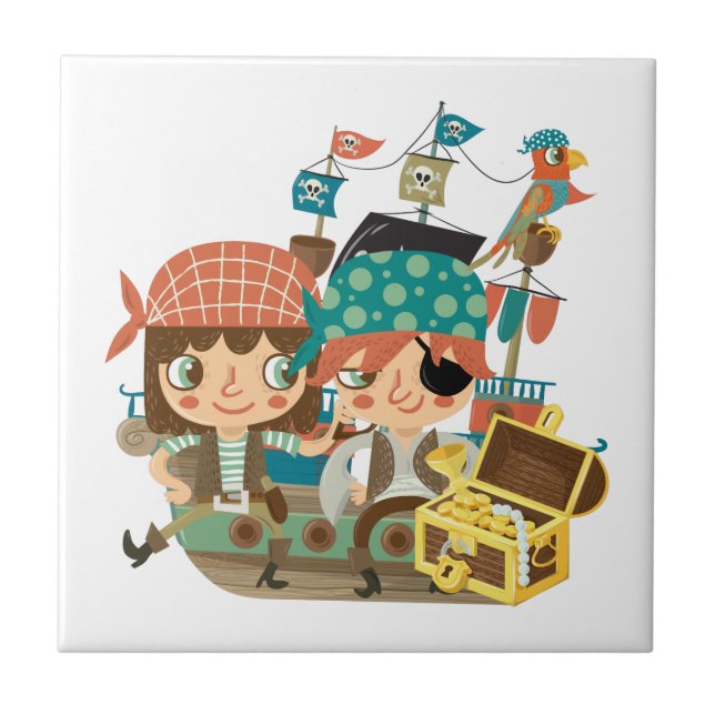 Pirates With Treasure Tile (Front)