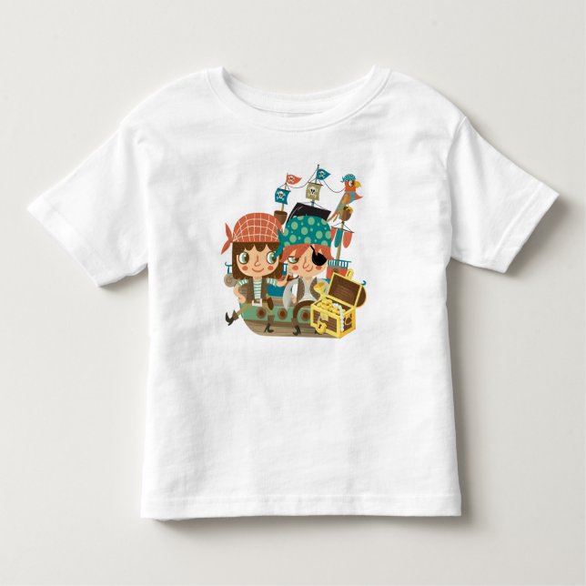 Pirates With Treasure Toddler T-shirt (Front)
