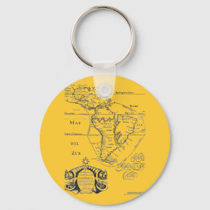 PirateTreasure Map Keychain