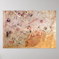 piri reis ancient map history mystery vintage Anta