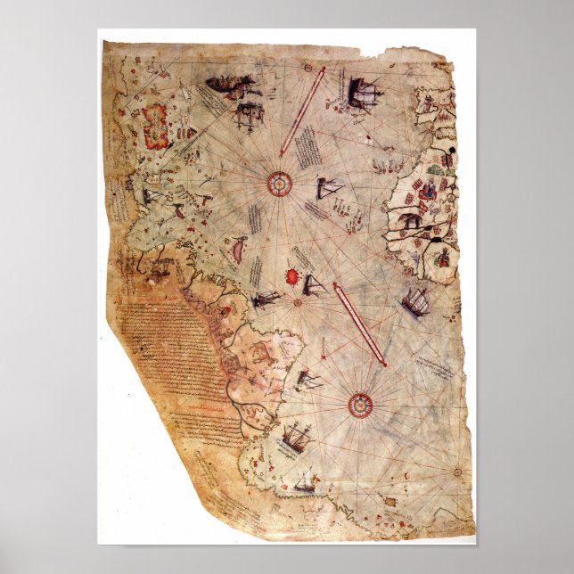 Piri Reis World Map Poster (Front)