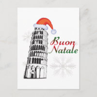 Pisa Buon Natale Holiday Postcard