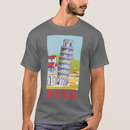 Pisa Italia Vintage Style Tourism Design 1 T_Shirt