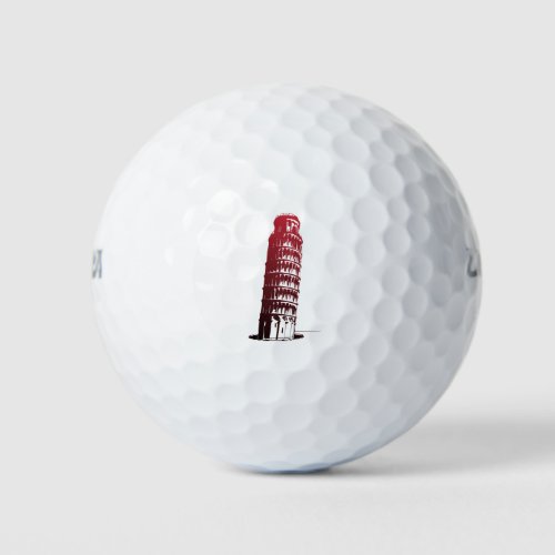 Pisa Italy Tower Leaning Europe Golf Balls