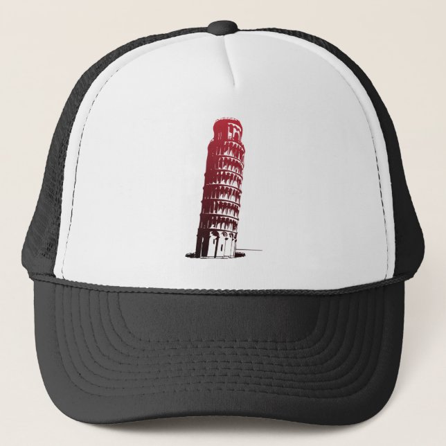 Pisa Italy Tower Leaning Europe Trucker Hat (Front)