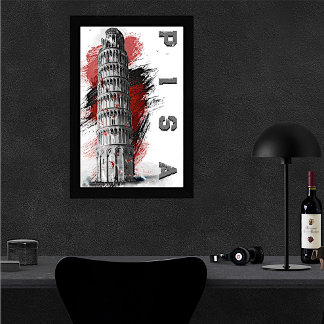 Pisa Leaning Tower Poster