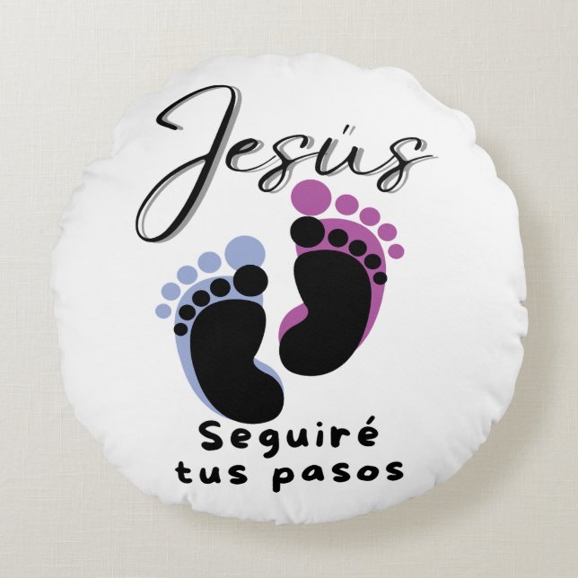 Pisadas Round Pillow (Front)