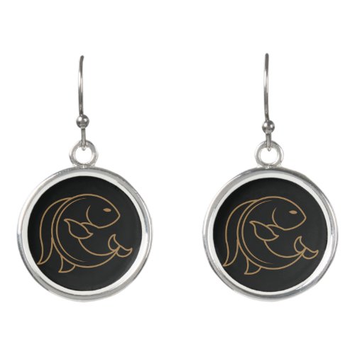 Piscean Elegance Silver_Plated Zodiac Earrings