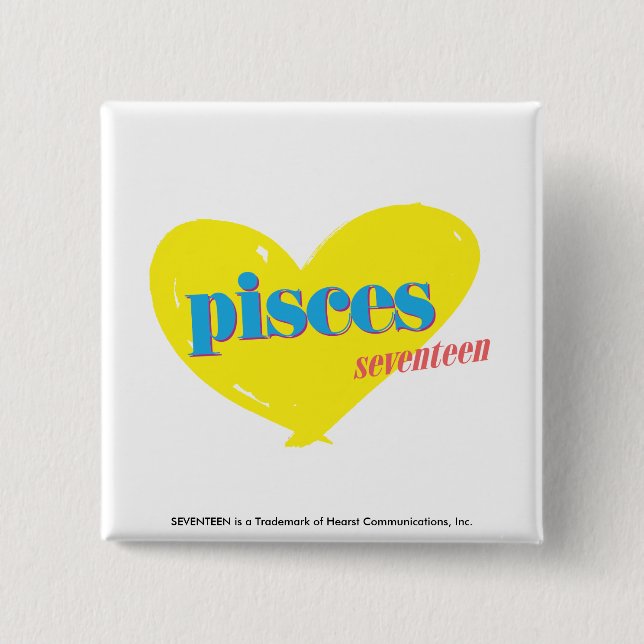Pisces 3 pinback button (Front)